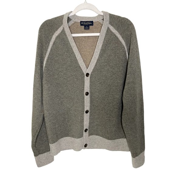 Brooks Brothers | Merino Wool Two Tone Cardigan Sweater - Picture 2 of 9